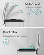 Müllbehälter - 30 Liter - Edelstahl