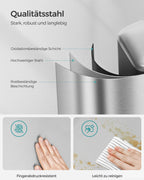 Müll - Stahlpedaleimer mit Deckel - 30 l - Weiß