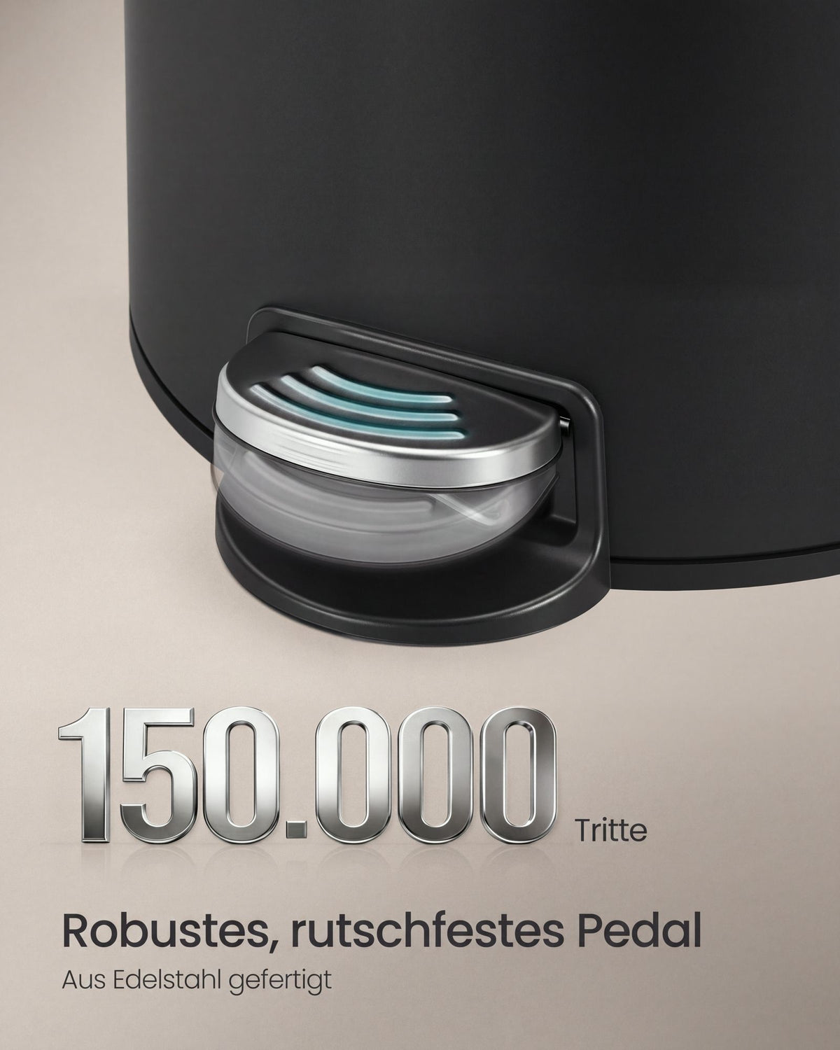 Pedaalemmer 20 Liter – Rond – Soft-Close Deksel – Uitneembare Binnenemmer – Zwart