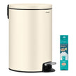 Pedaalemmer 20 Liter – Rond – Soft-Close Deksel – Uitneembare Binnenemmer – Beige