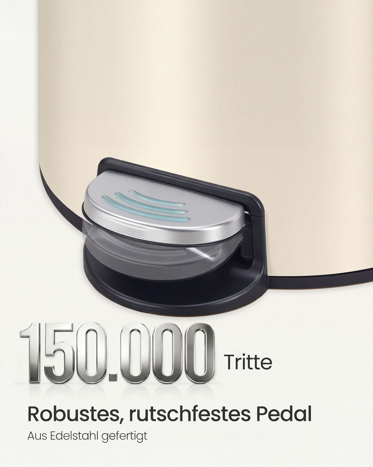 Pedaalemmer 20 Liter – Rond – Soft-Close Deksel – Uitneembare Binnenemmer – Beige