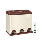 Abfallabteilung Bin-Pedal Bin-24 Liter-3-in-1-Silver