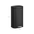 Abfallbehälter - 30 l - Pedaleimer - Softclose - Geruchslos - Schwarz