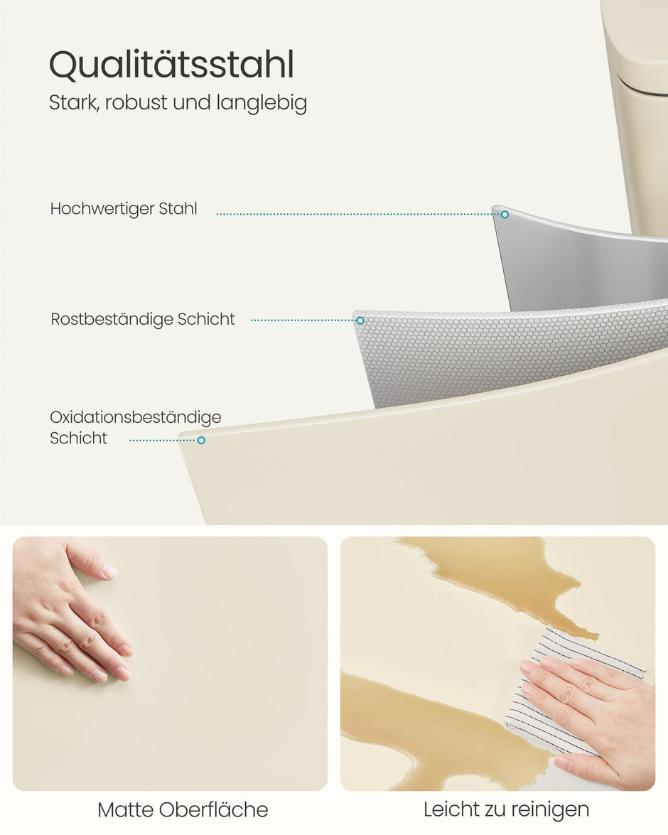 Müllbehälter - Pedalbehälter - 50 l - Edelstahl - Softclose - luftdicht - Kunststoff -Innenschaufel