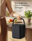 Gft-emmer - Geurdicht met Deksel en Handgreep - Zwart - 20 x 18,1 x 18 cm