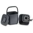 Gft-emmer - Geurdicht met Deksel en Handgreep - Grijs - 21 x 20 x 19,5 cm