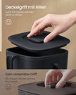 Gft-emmer - Geurdicht met Deksel en Handgreep - Zwart - 23,9 x 22 x 19,5 cm