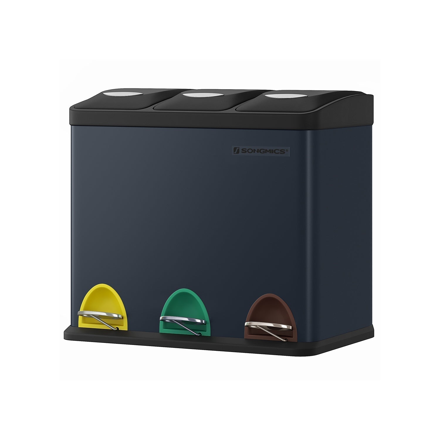 Abfallabteilung Bin-Pedal Bin-24 Liter-3-in-1-Silver