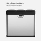 Abfallabteilung Bin-Pedal Bin-24 Liter-3-in-1-Silver