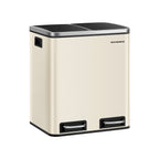Abfalltrennsystem-3-Kompartimente-3 x 18 l-lid-shand Beige-ink schwarz
