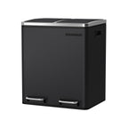 Abfallbehälter - Müllbehälter mit Abfalltrennung - 2 x 15 l - Softclose - Schwarz