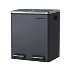 Abfallbehälter - Müllbehälter mit Abfalltrennung - 2 x 15 l - Softclose - Schwarz