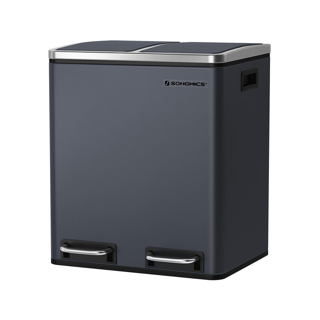 Abfalltrennsystem-3-Kompartimente-3 x 18 l-lid-shand Beige-ink schwarz