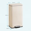 Pedaalemmer - Met Softclose-deksel en Uitneembare Binnenemmer - Beige - 33,6 x 29,8 x 59,5 cm