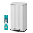 Pedaalemmer - Met Softclose-deksel en Uitneembare Binnenemmer - Wit - 33,6 x 29,8 x 59,5 cm