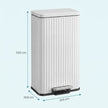 Pedaalemmer - Met Softclose-deksel en Uitneembare Binnenemmer - Wit - 33,6 x 29,8 x 59,5 cm