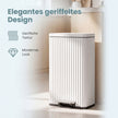 Pedaalemmer - Met Softclose-deksel en Uitneembare Binnenemmer - Wit - 33,6 x 29,8 x 59,5 cm