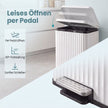 Pedaalemmer - Met Softclose-deksel en Uitneembare Binnenemmer - Wit - 33,6 x 29,8 x 59,5 cm