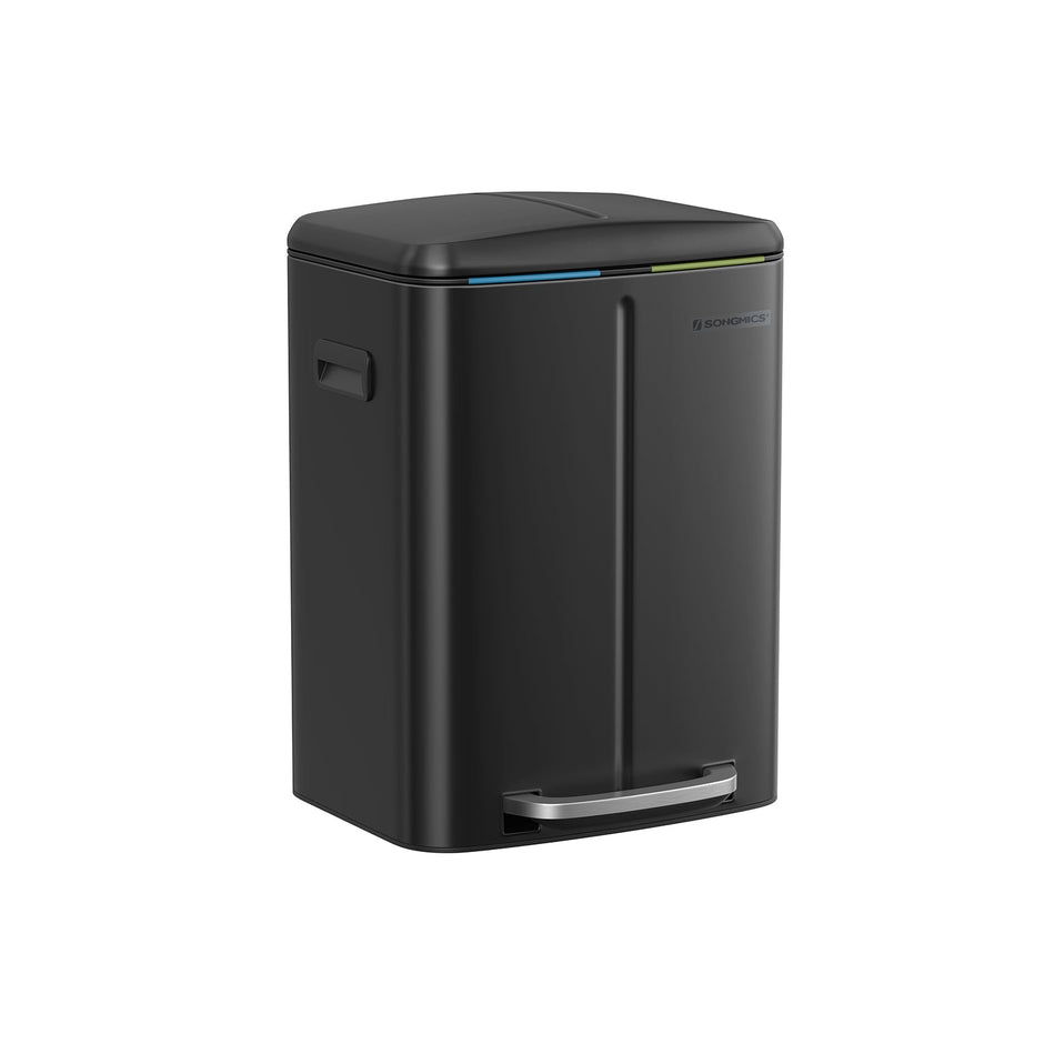 Küche Prullen Bin - 2 × 20 l - mit weicher Schließdeckel - grünes Grau