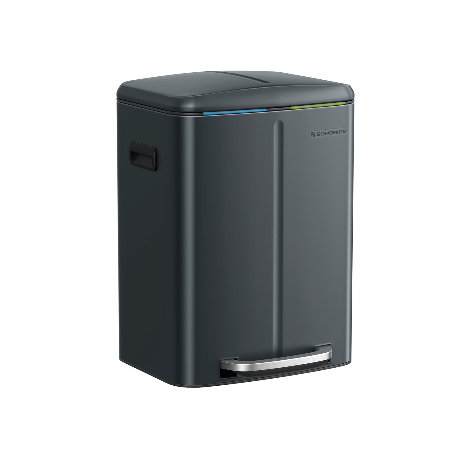 Küche Prullen Bin - 2 × 20 l - mit weicher Schließdeckel - grünes Grau