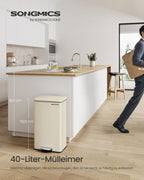 Küche Prullen Box mit Deckel 40 Liter Sand Beige