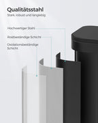 Müllbehälter 20 Liter mit Tintenschwarzdeckel