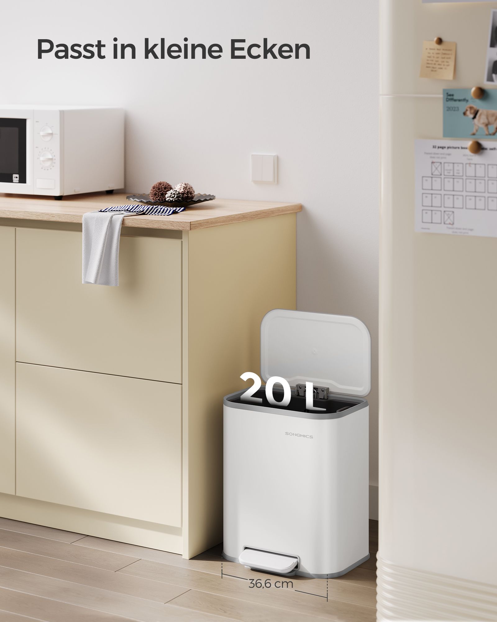 Müllbehälter - 20 Liter - mit Wolkwit Deckel