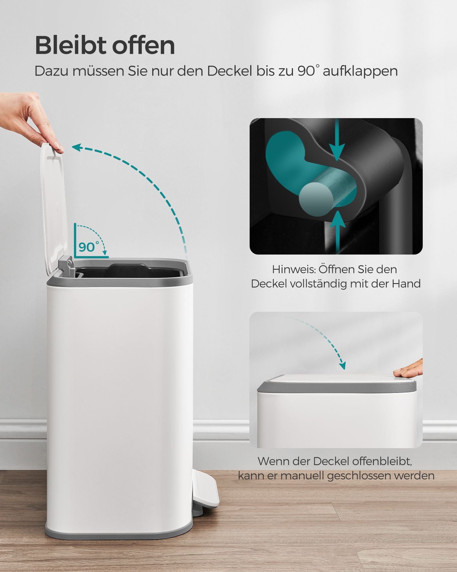 Müllbehälter - 20 Liter - mit Wolkwit Deckel