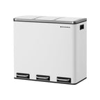 Abfalltrennsystem - 3 Kompartimente - 3 × 18 l - mit einem Sand -Beige -Deckel
