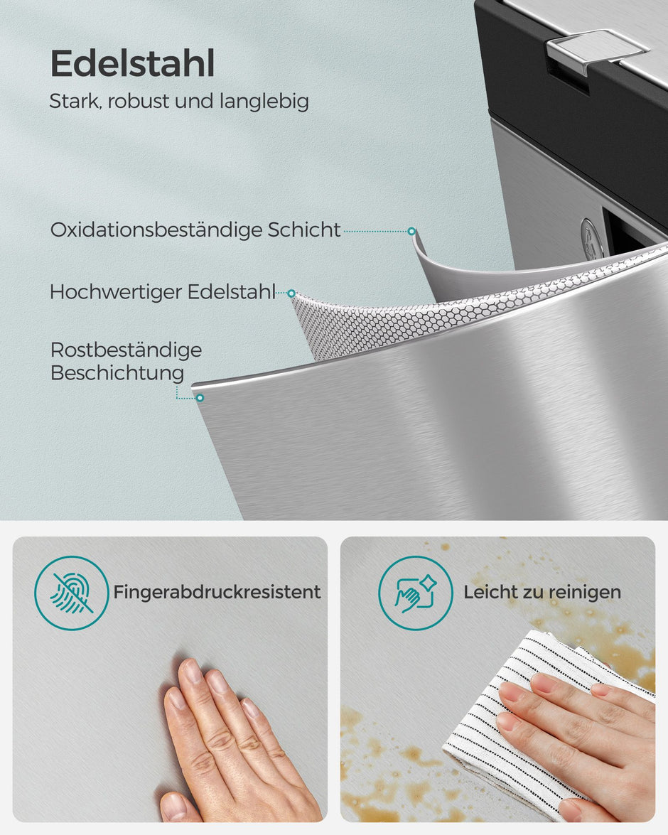 Küche Prullen -Behälter mit Pedal- und 3 Fächern