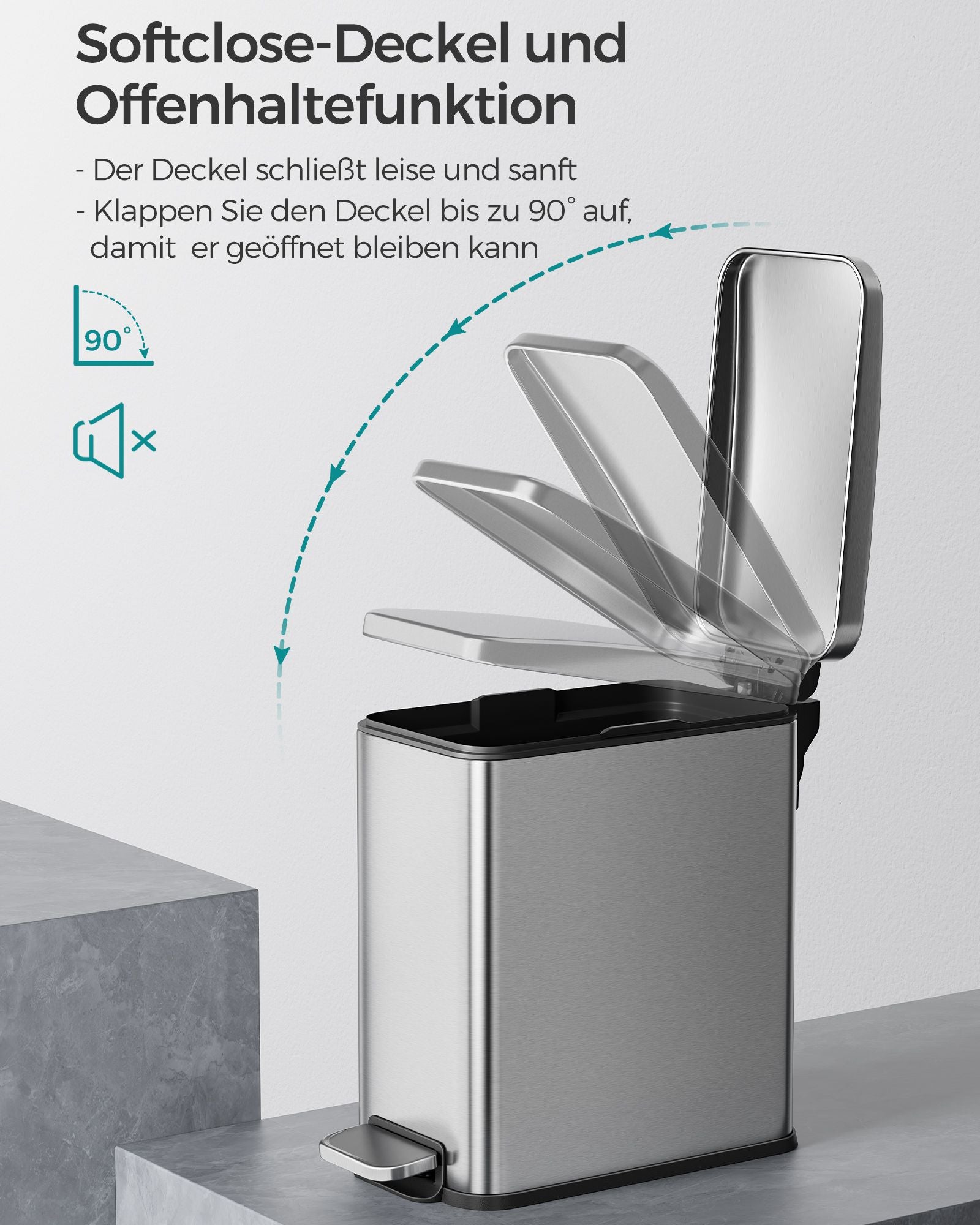 Kosmetikbox - 5 Liter - mit Silberdeckel