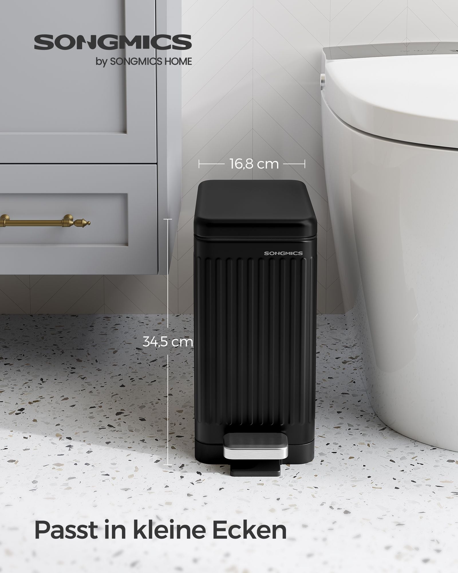 Kosmetikbox 10 Liter mit Tintenschwarzdeckel