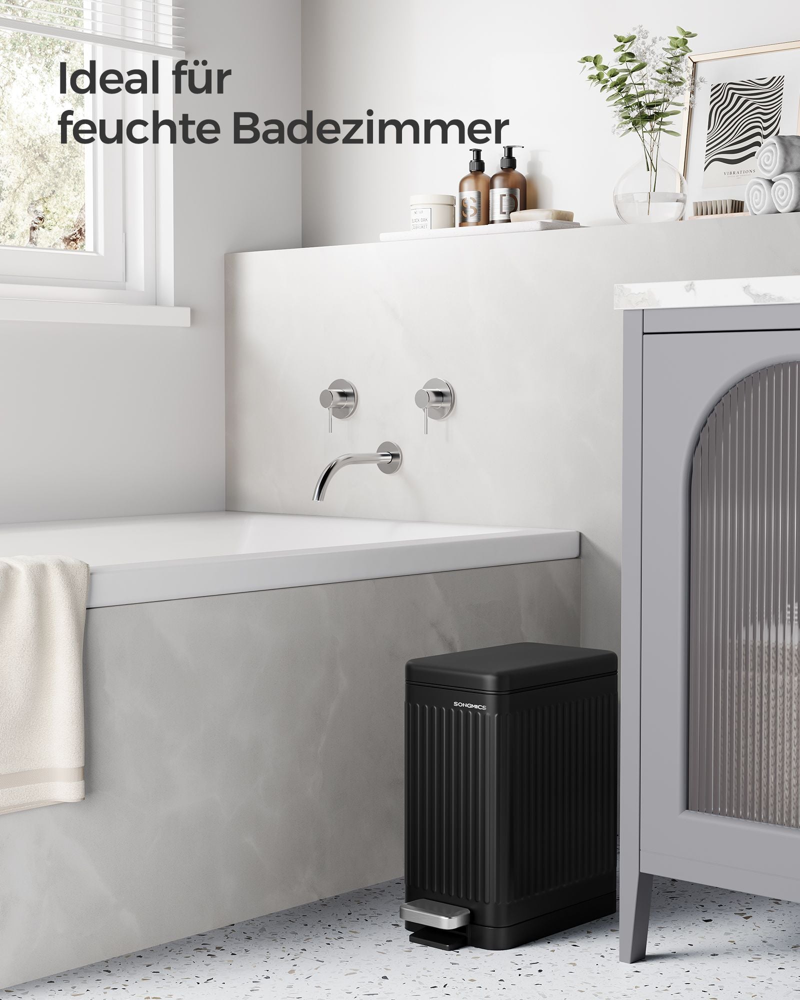 Kosmetikbox 10 Liter mit Tintenschwarzdeckel