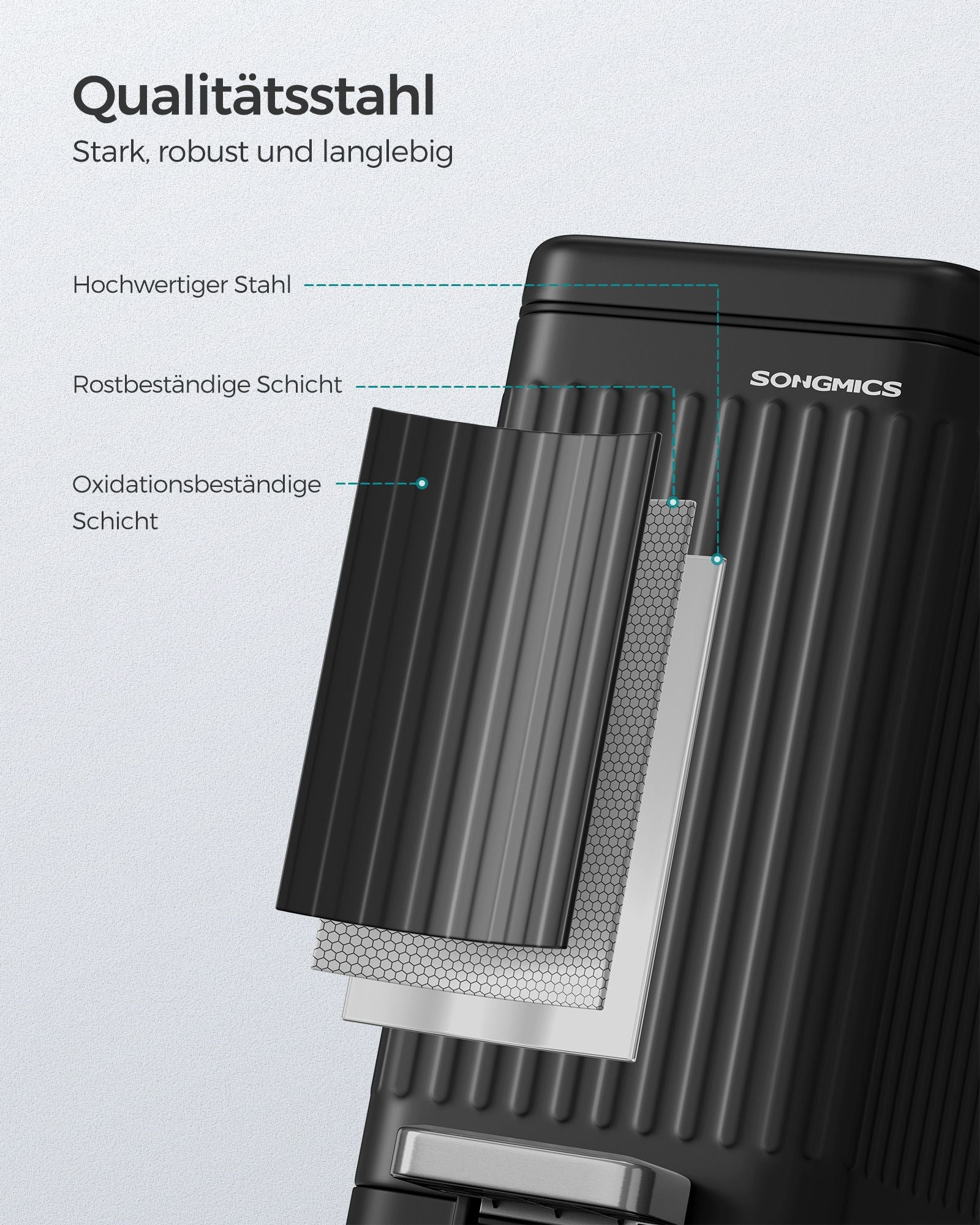 Kosmetikbox 10 Liter mit Tintenschwarzdeckel