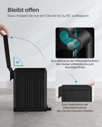 Kosmetikbox 10 Liter mit Tintenschwarzdeckel