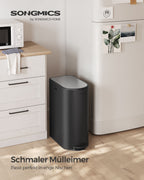 Abfalltrennsystem - mit 2 Kompartimenten - metallisches Silber