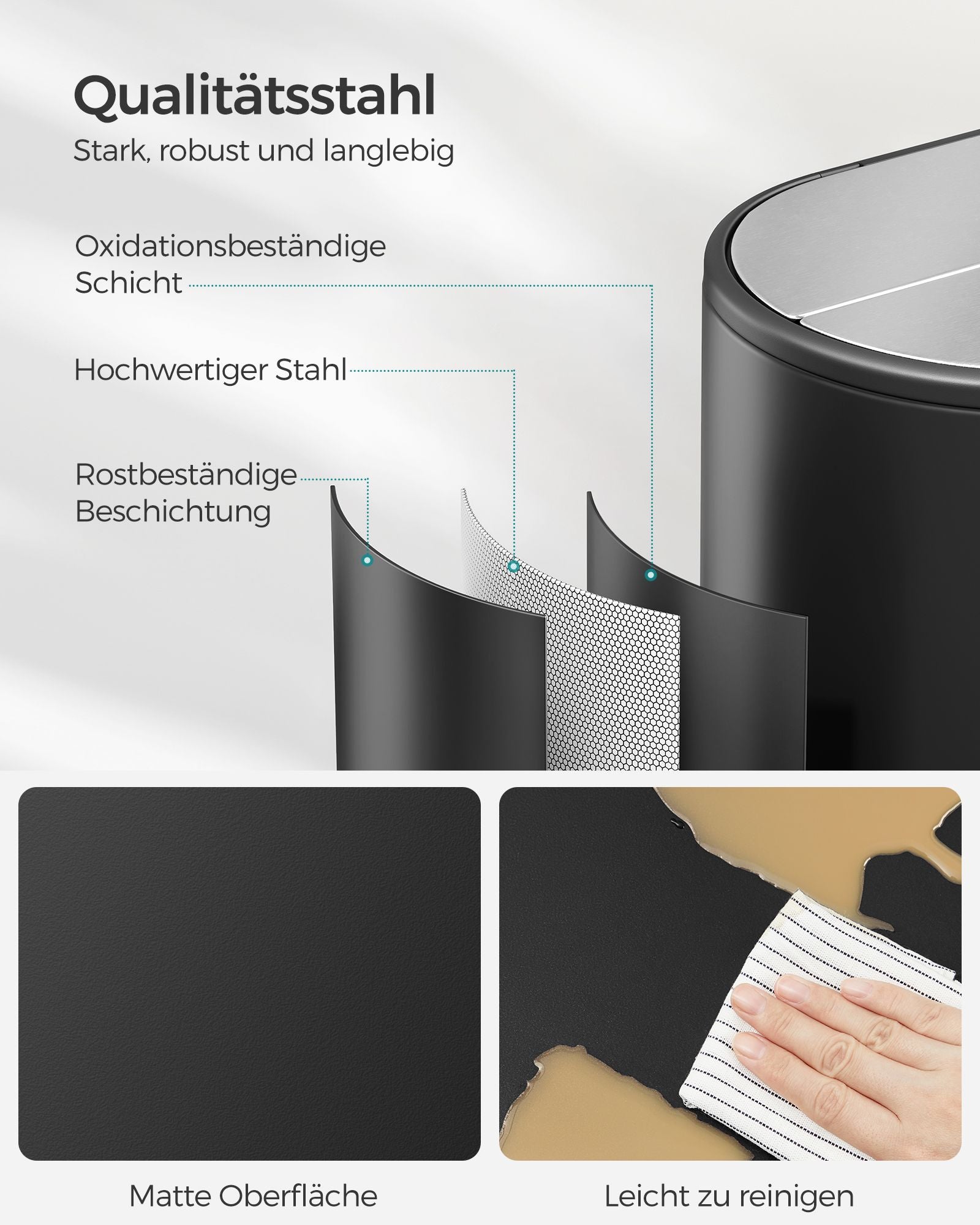Abfalltrennsystem - 2 Fächer - 30 l und 20 l