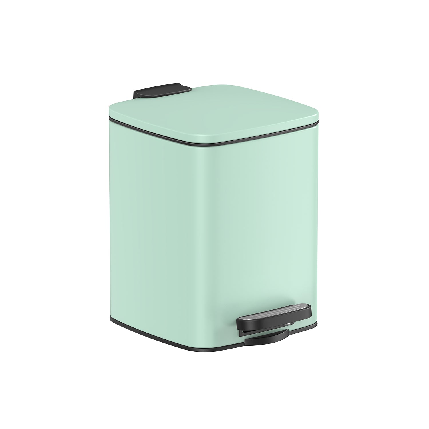 Kosmetikbox - mit Pedal - Schwarzer Stahl