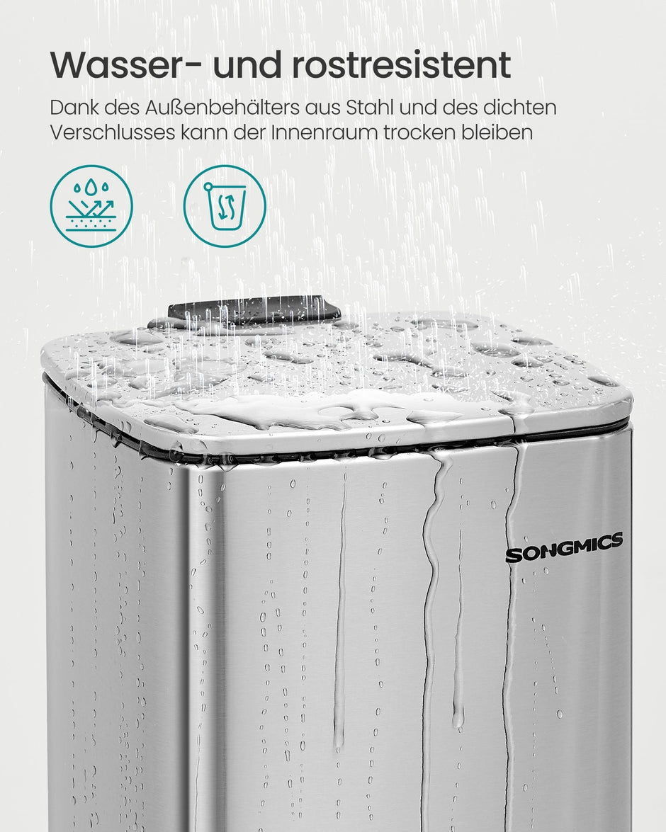 Kosmetikbox - mit Pedal - Schwarzer Stahl