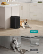 Müllbehälter 20 Liter aus Tinte -Schwarz -Stahl hergestellt