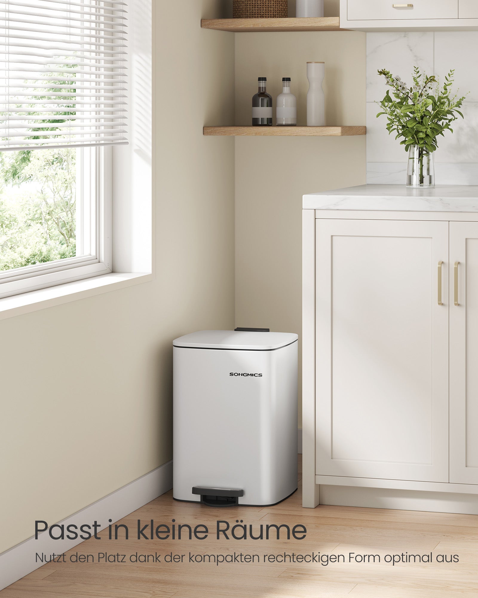 Müllbehälter 20 Liter aus Tinte -Schwarz -Stahl hergestellt