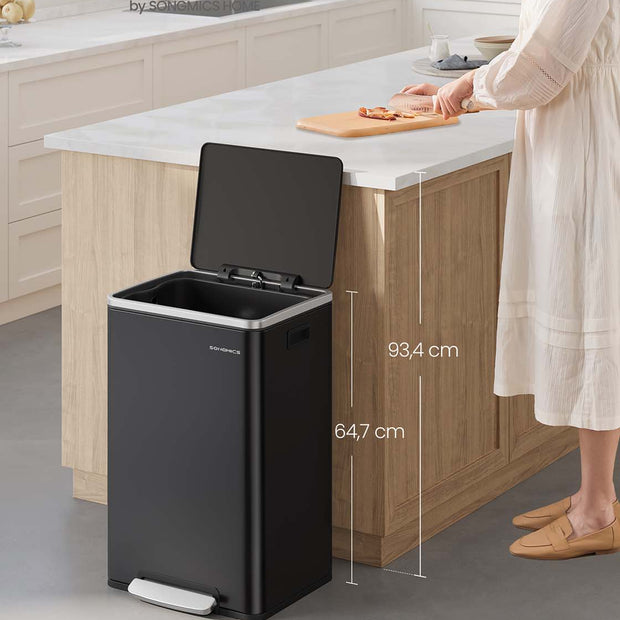 Mülleimer 50 l mit Deckel recyceln und Tintenblack verhandeln