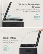 Mülleimer 50 l mit Deckel recyceln und Tintenblack verhandeln