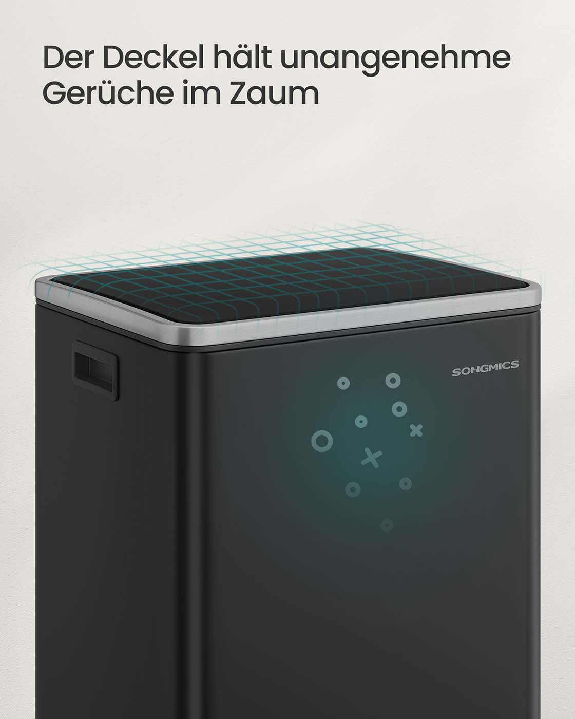 Mülleimer 50 l mit Deckel recyceln und Tintenblack verhandeln