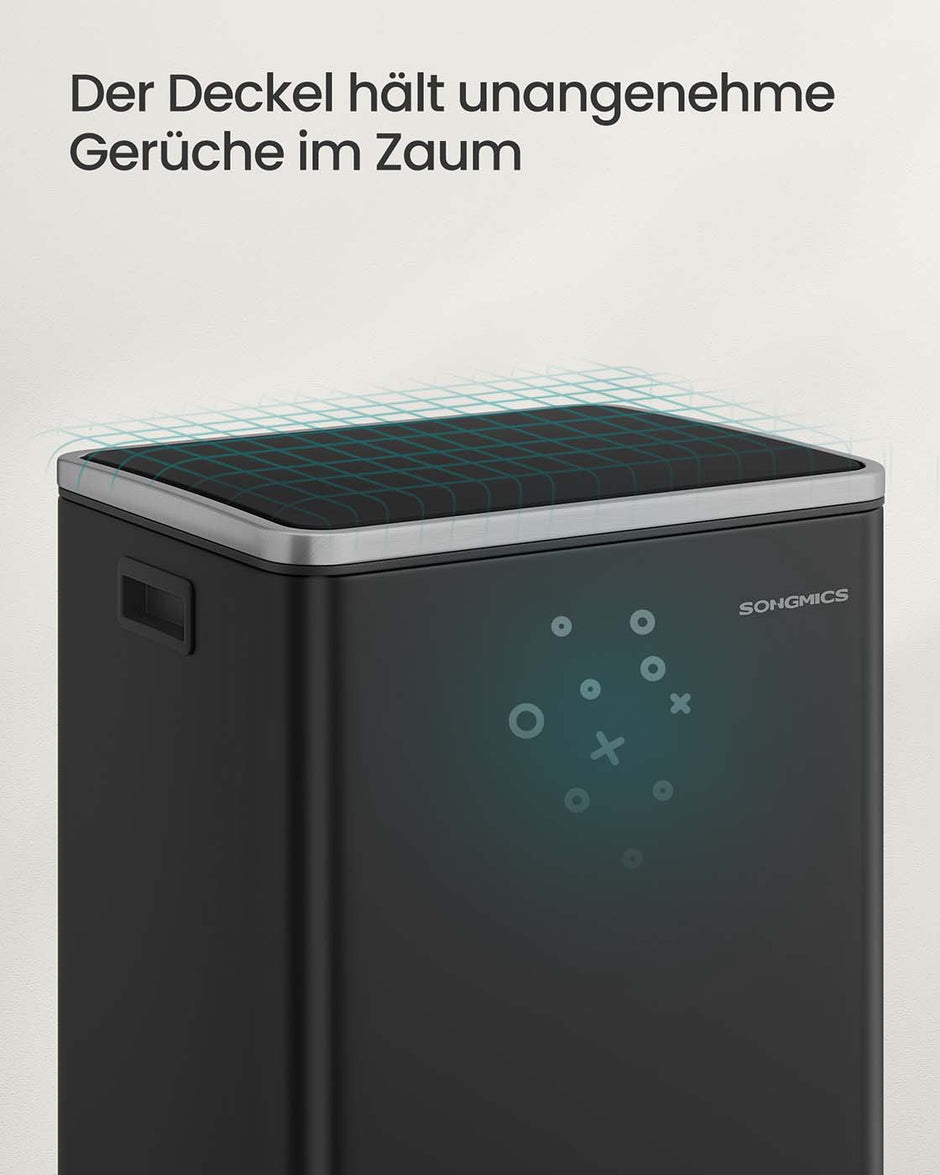 Mülleimer 50 l mit Deckel recyceln und Tintenblack verhandeln