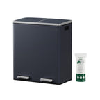 Müll - mit Pedal - 2 Kompartimente - Abnehmbare innere Eimer - schwarz