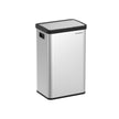 Müllbehälter mit Bewegungssensor aus Stahl metallisch Silber