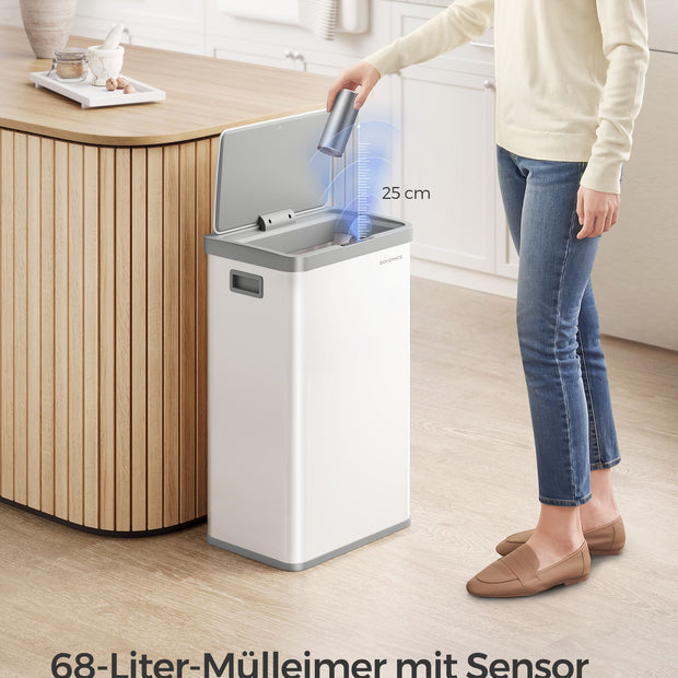 Müllbehälter mit Bewegungssensor aus Staalwolkwit