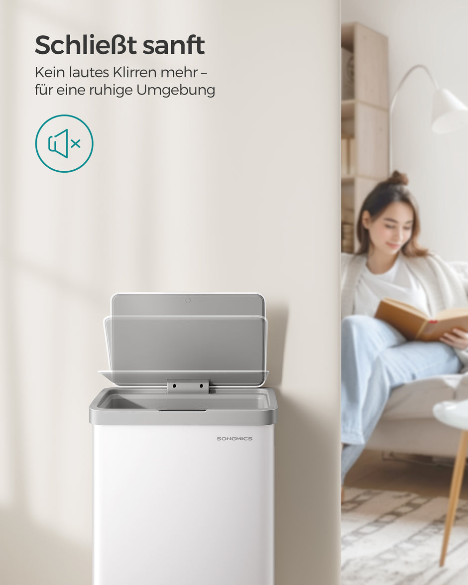 Müllbehälter mit Bewegungssensor aus Staalwolkwit