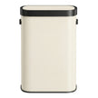 Sensor Prullenbak - 50 Liter - Soft-Close Deksel - Staal - Crème